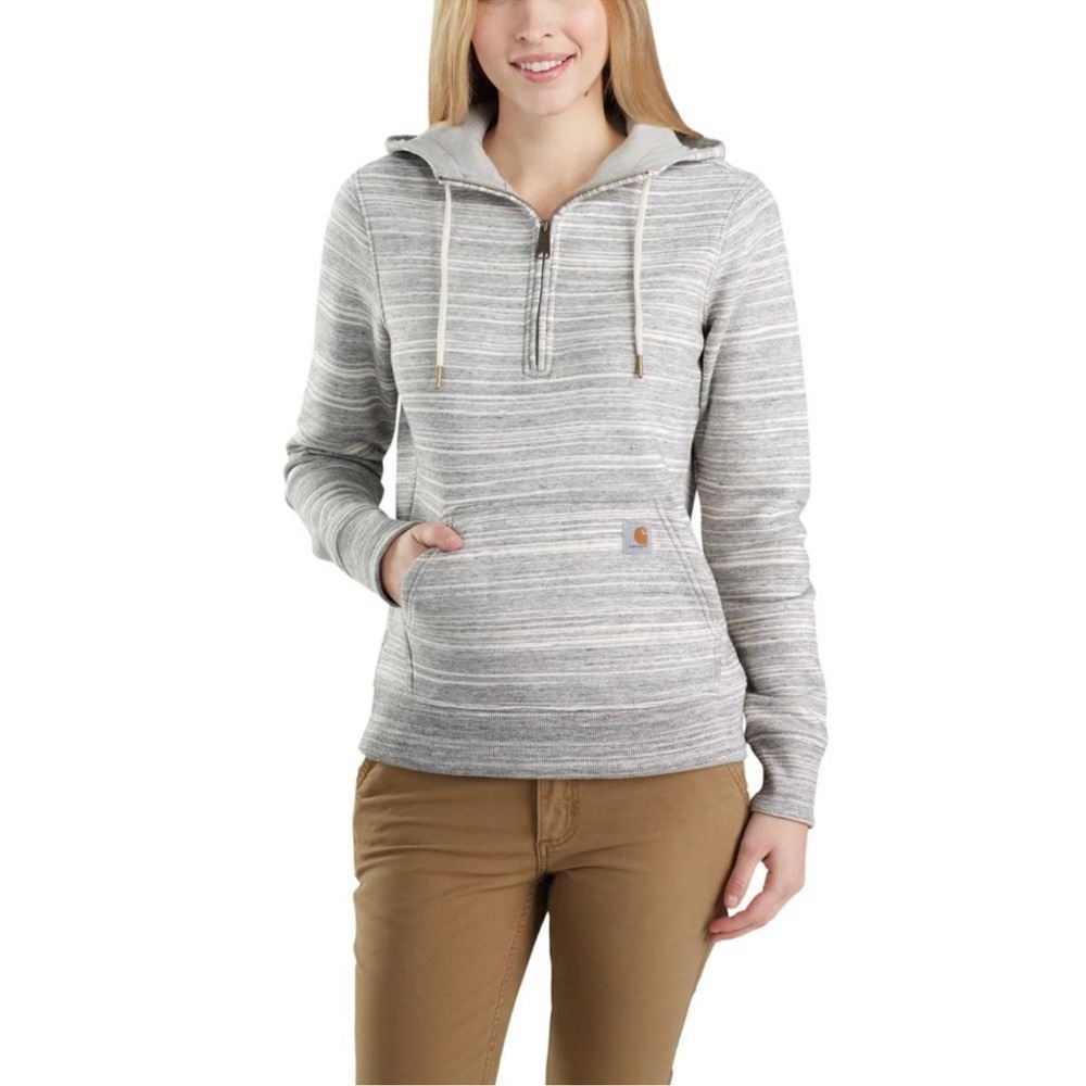 Carhartt Women's Clarksburg Half Zip Hooded Sweatshirt small